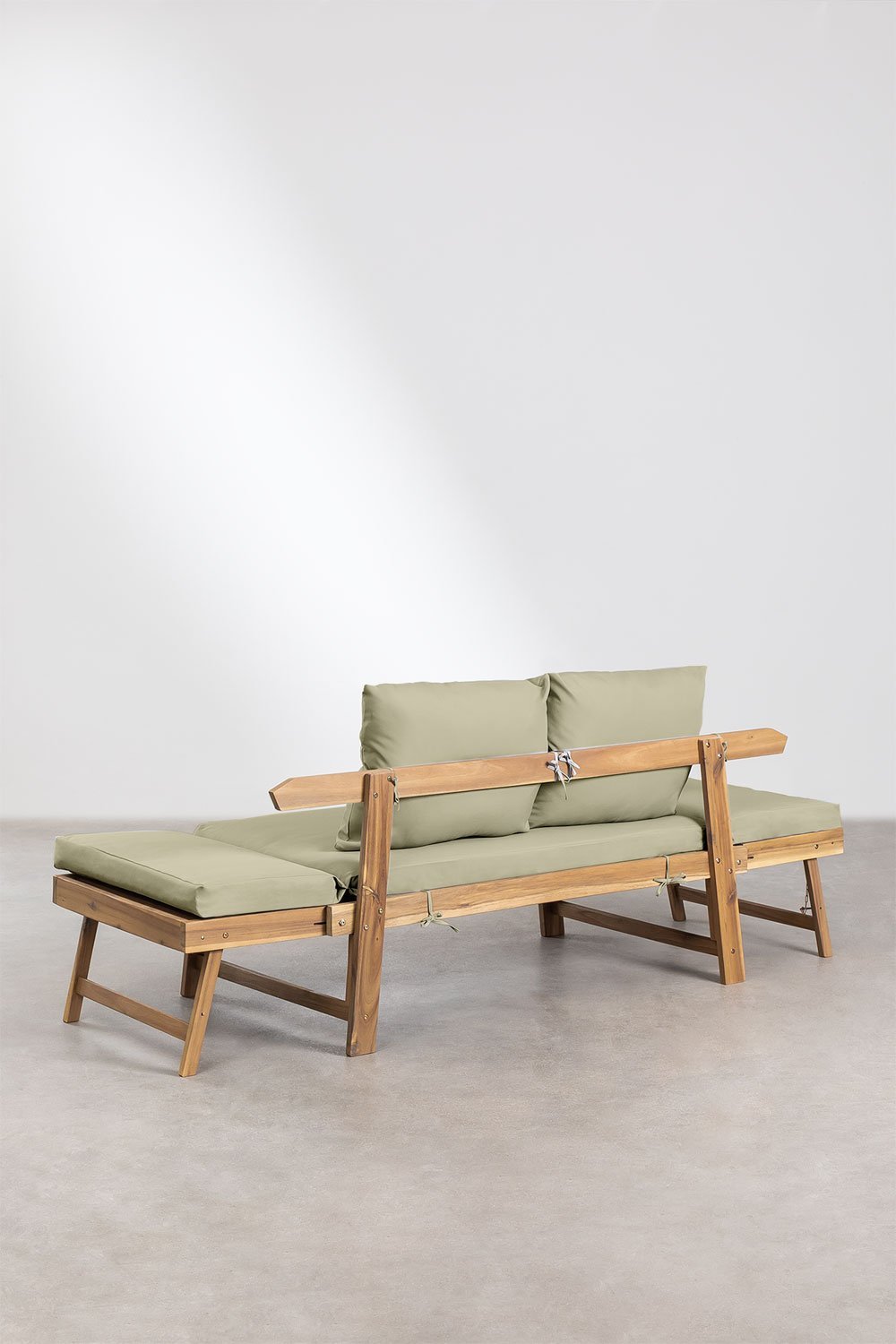 3-osobowa regulowana sofa ogrodowa z drewna akacjowego Guille, obrazek w galerii 6