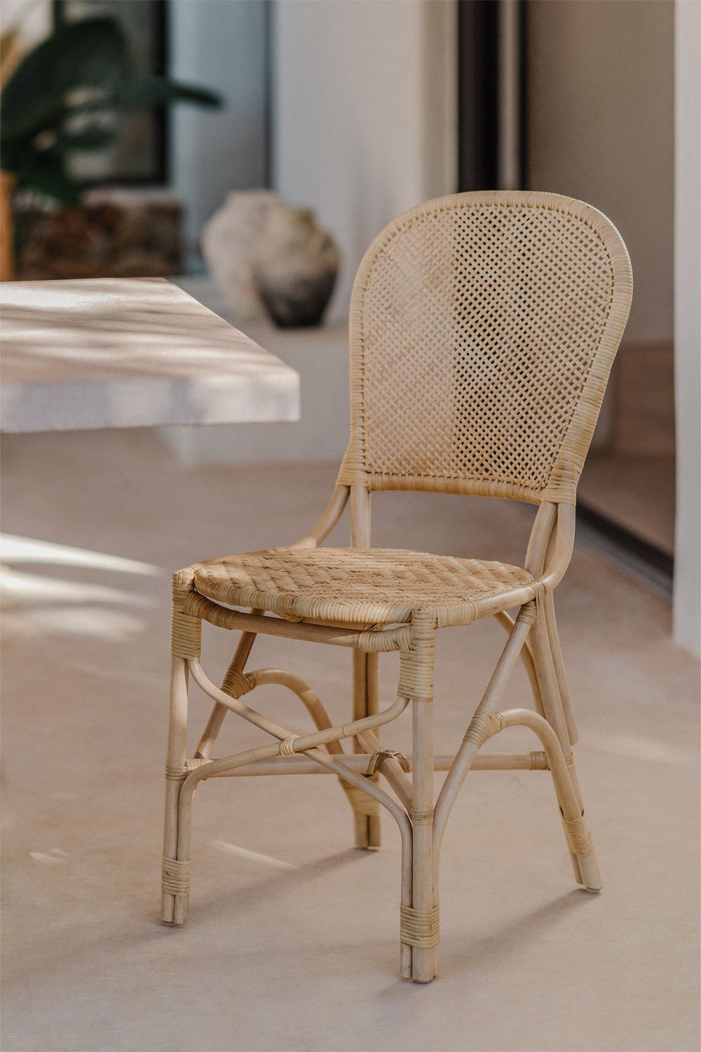 Rattanowe krzesło ogrodowe Zariel, obrazek w galerii 1