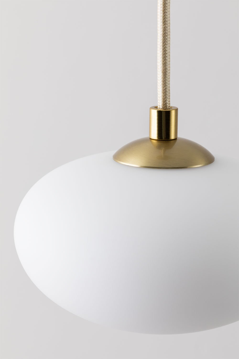 Lampa sufitowa wisząca z metalu z kulą ze szkła Marliene, obrazek w galerii 4