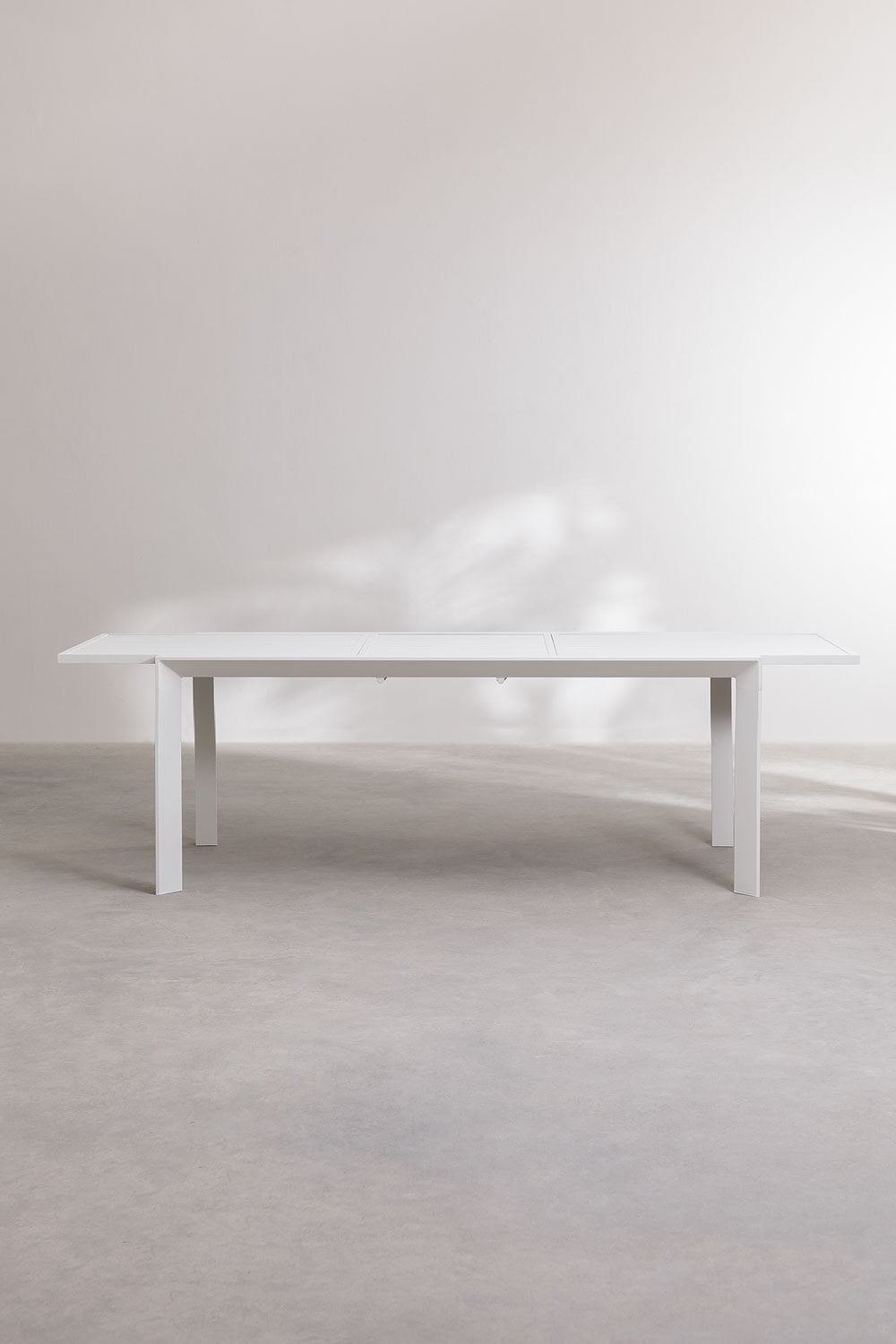 Zestaw stołu prostokątnego 180x240-100 cm rozkładanego Starmi i 6 sztaplowanych krzeseł ogrodowych z aluminium Archer, obrazek w galerii 4