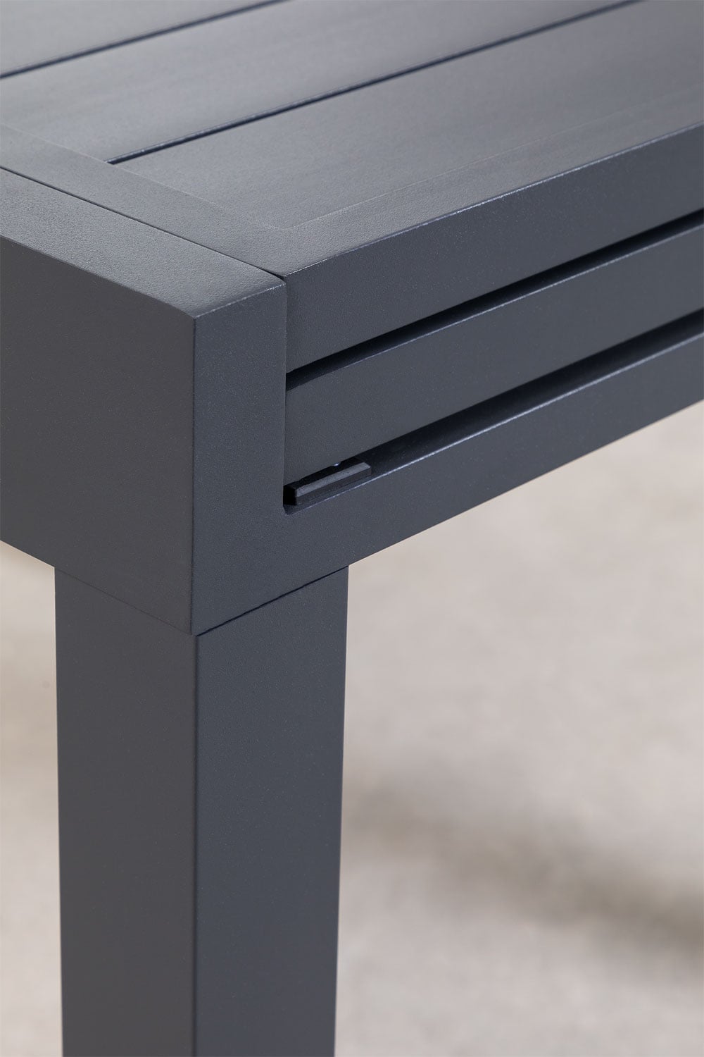 Zestaw stołu rozkładanego 90-180x90 cm z aluminium Starmi oraz 4 sztaplowane krzesła ogrodowe z aluminium Archer, obrazek w galerii 5