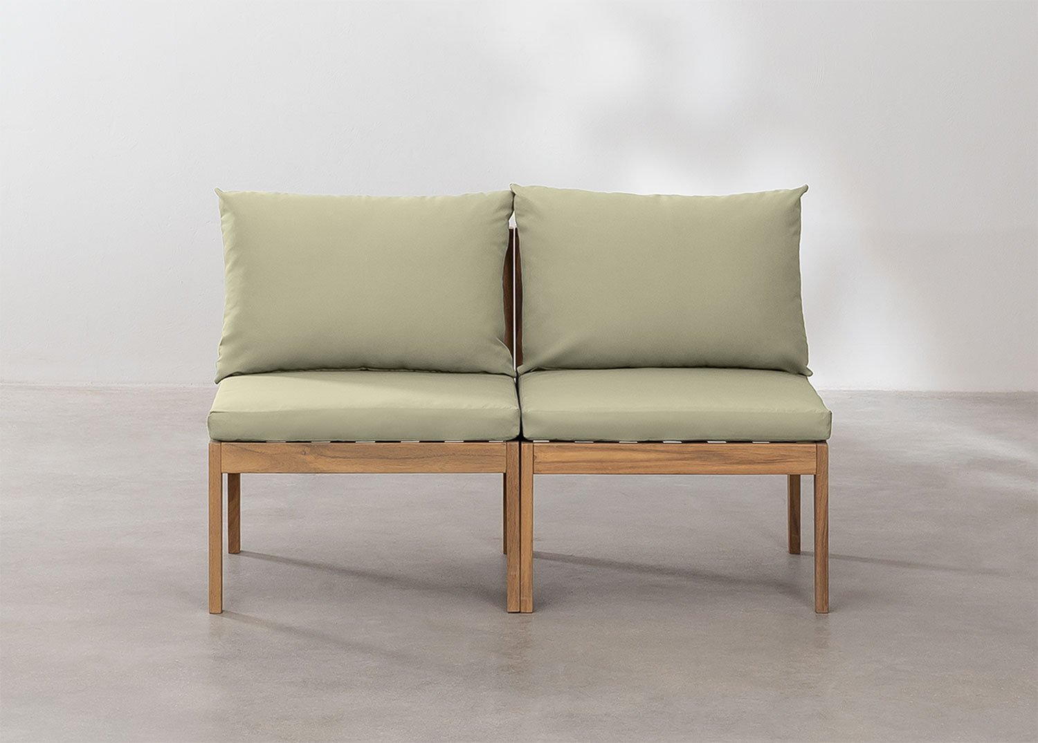 Dwuczęściowa modułowa sofa ogrodowa z drewna akacjowego Filips            , obrazek w galerii 3