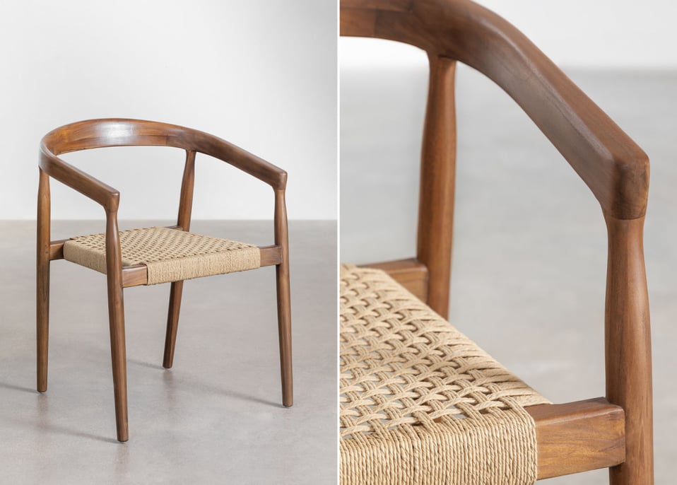 Krzesło do jadalni z drewna tekowego Visby Design