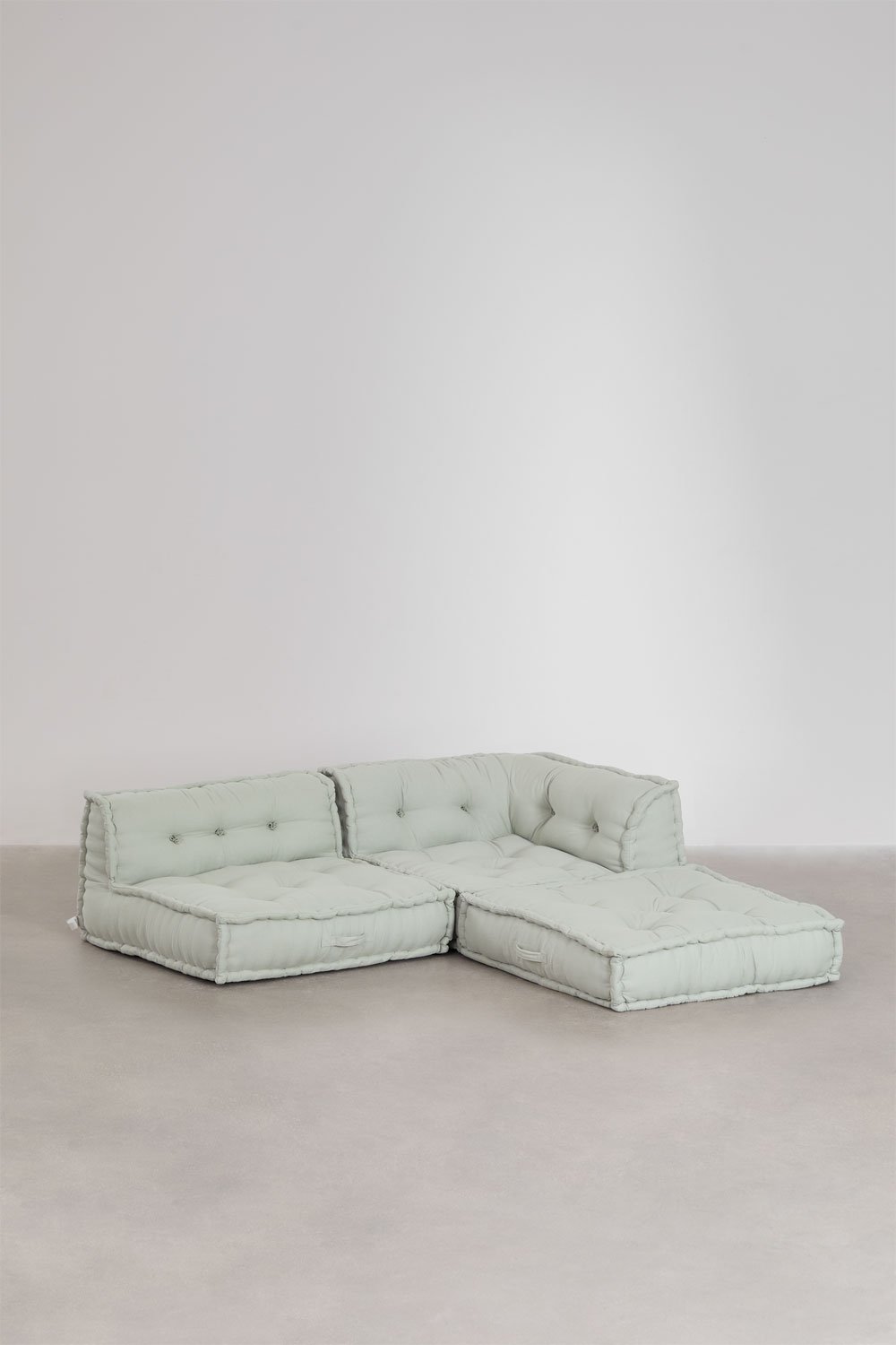 3-częściowa modułowa sofa narożna z bawełny Dhel, obrazek w galerii 2