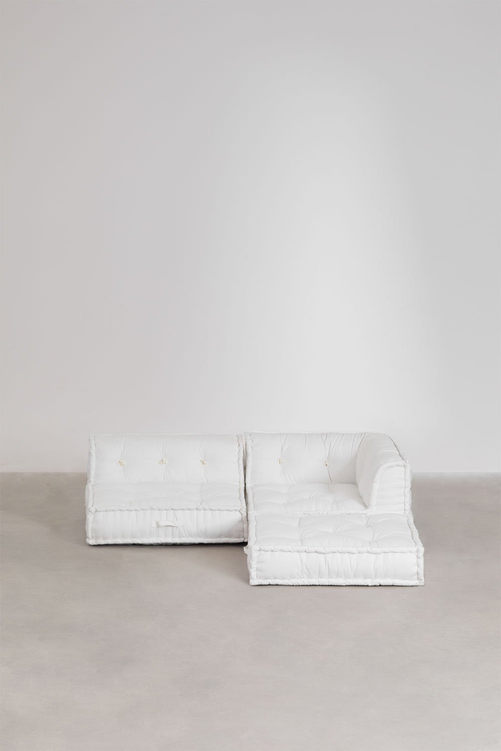 3-częściowa modułowa sofa narożna z bawełny Dhel, obrazek w galerii 4