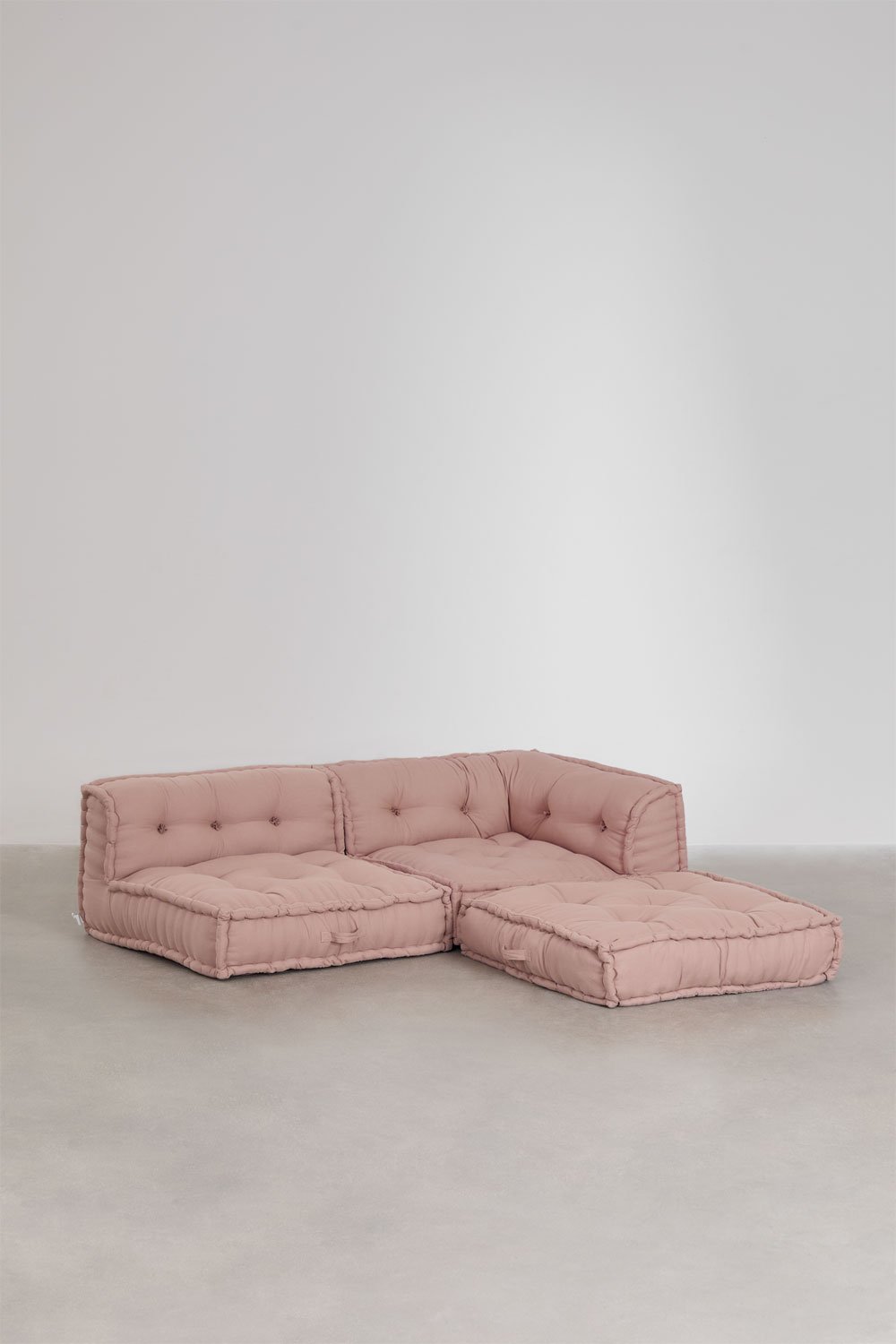 3-częściowa modułowa sofa narożna z bawełny Dhel, obrazek w galerii 2