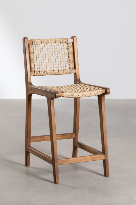 Taboret wysoki 65 cm z drewna tekowego Malmo