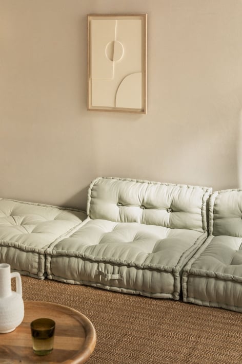 Środkowa sofa modułowa z bawełny Dhel