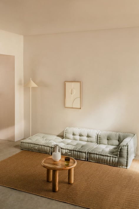 3-częściowa modułowa sofa narożna z bawełny Dhel