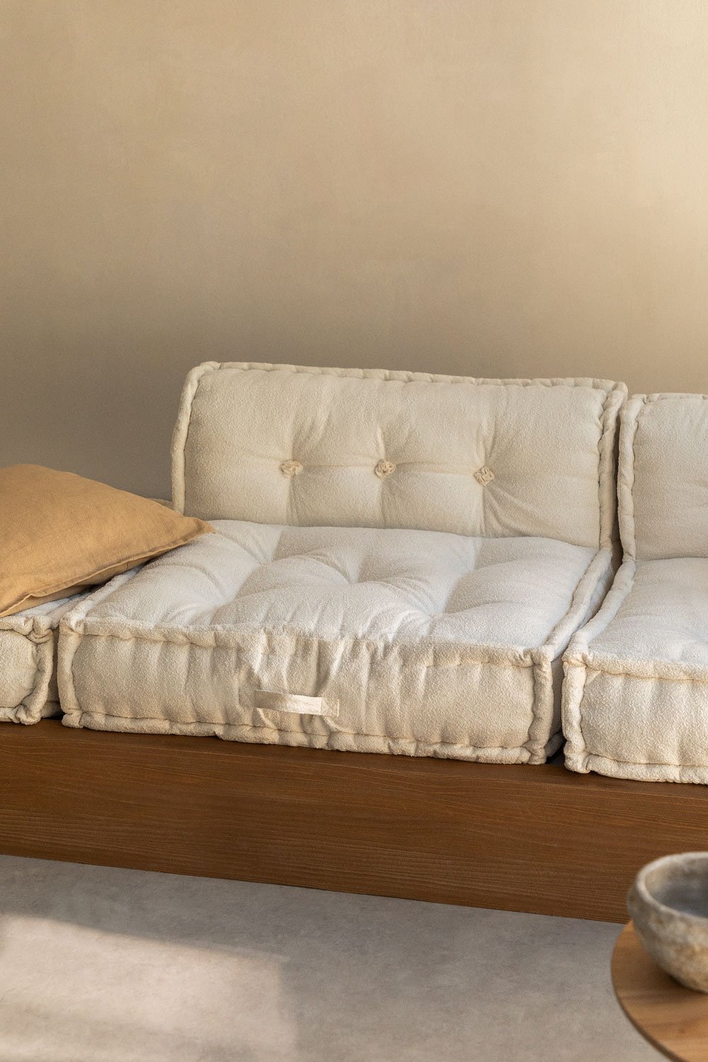 Środkowa sofa modułowa z bawełny Dhel, obrazek w galerii 1