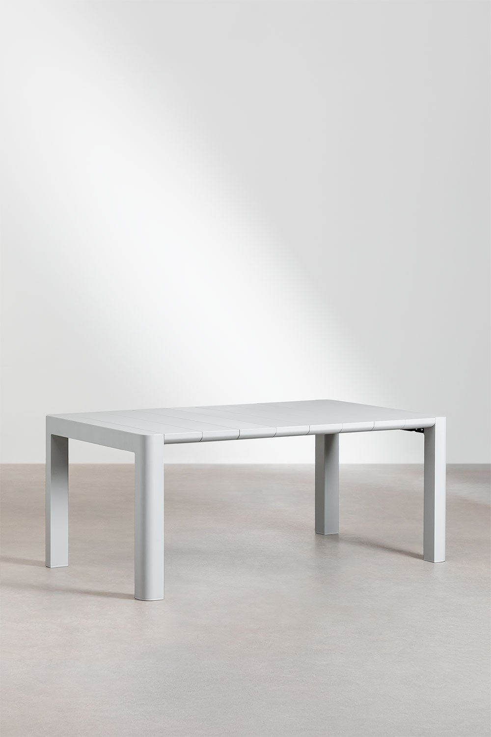 Zestaw prostokątnego stołu Arnadine (180x100 cm) i 6 krzeseł do jadalni z podłokietnikami Omara z możliwością sztaplowania, obrazek w galerii 2