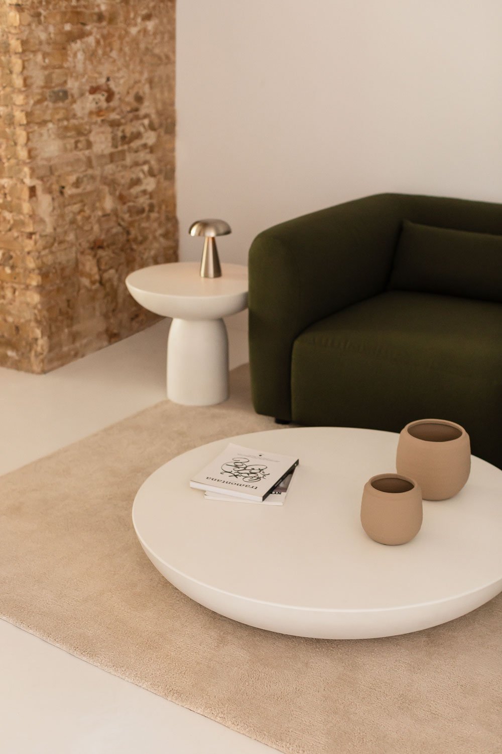Okrągły stolik kawowy z Cemento (średnica 105 cm) Kasuni, obrazek w galerii 1