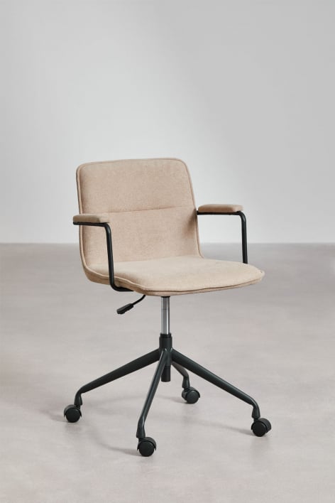 Krzesło biurowe Seifert z kółkami i podłokietnikami