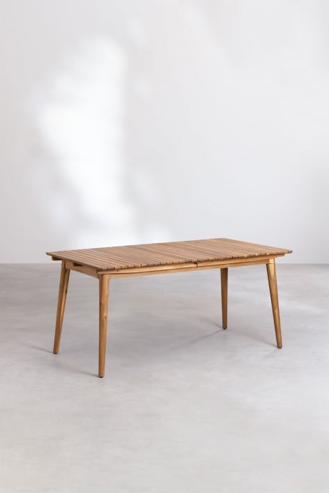 Rozkładany stół do jadalni z drewna akacjowego (160-210x90 cm) Tenay