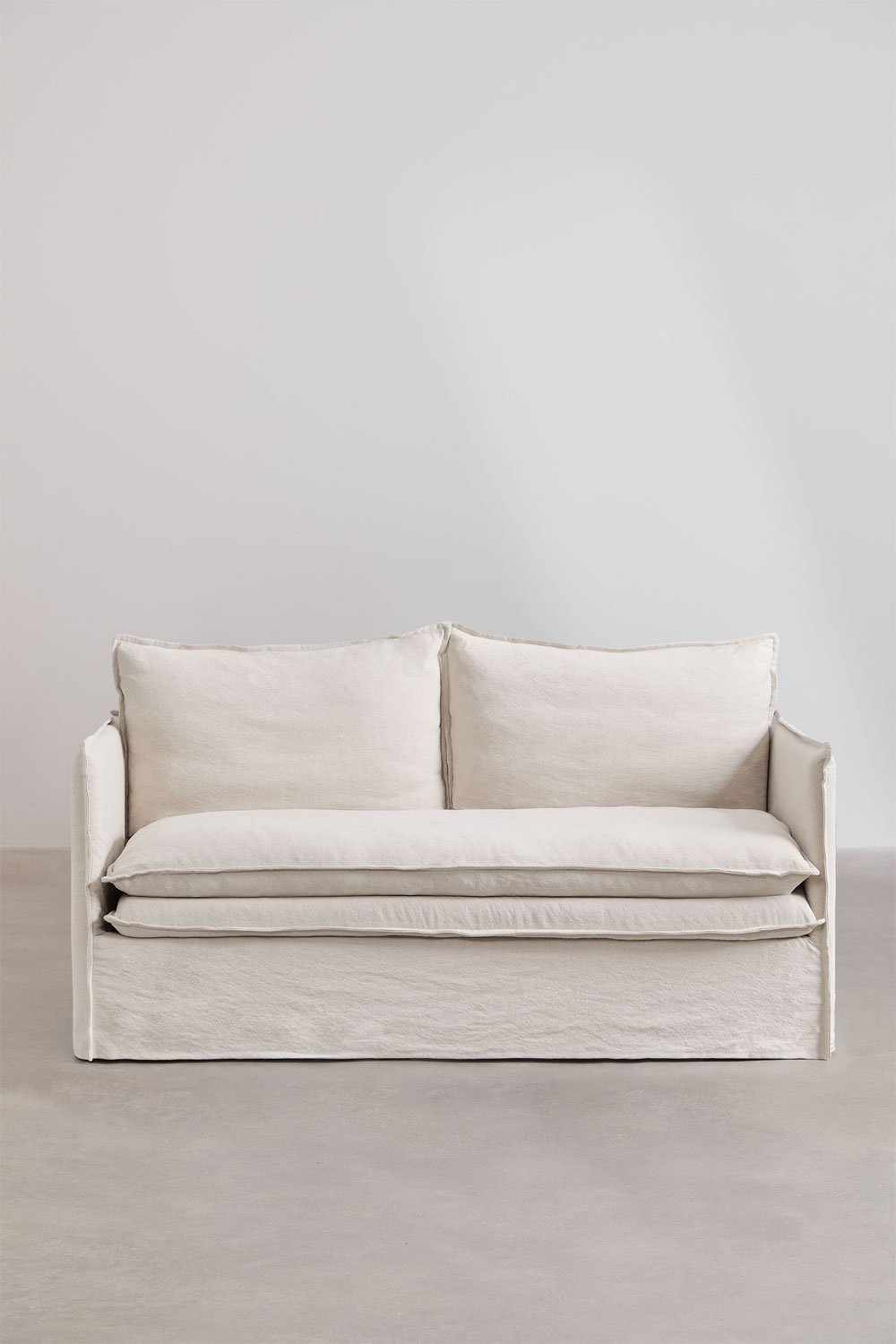 Sofa dwuosobowa Grace z lnu i bawełny, obrazek w galerii 5