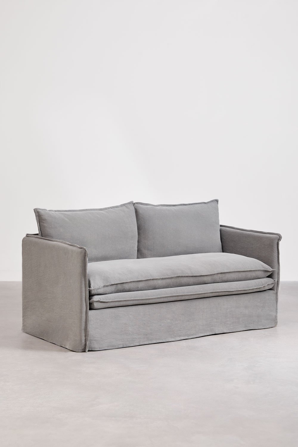 Sofa dwuosobowa Grace z lnu i bawełny, obrazek w galerii 3