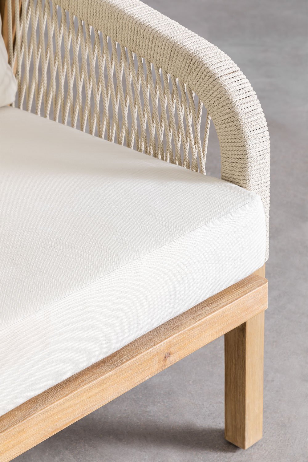 2-osobowa sofa z drewna akacjowego Dubai, obrazek w galerii 5