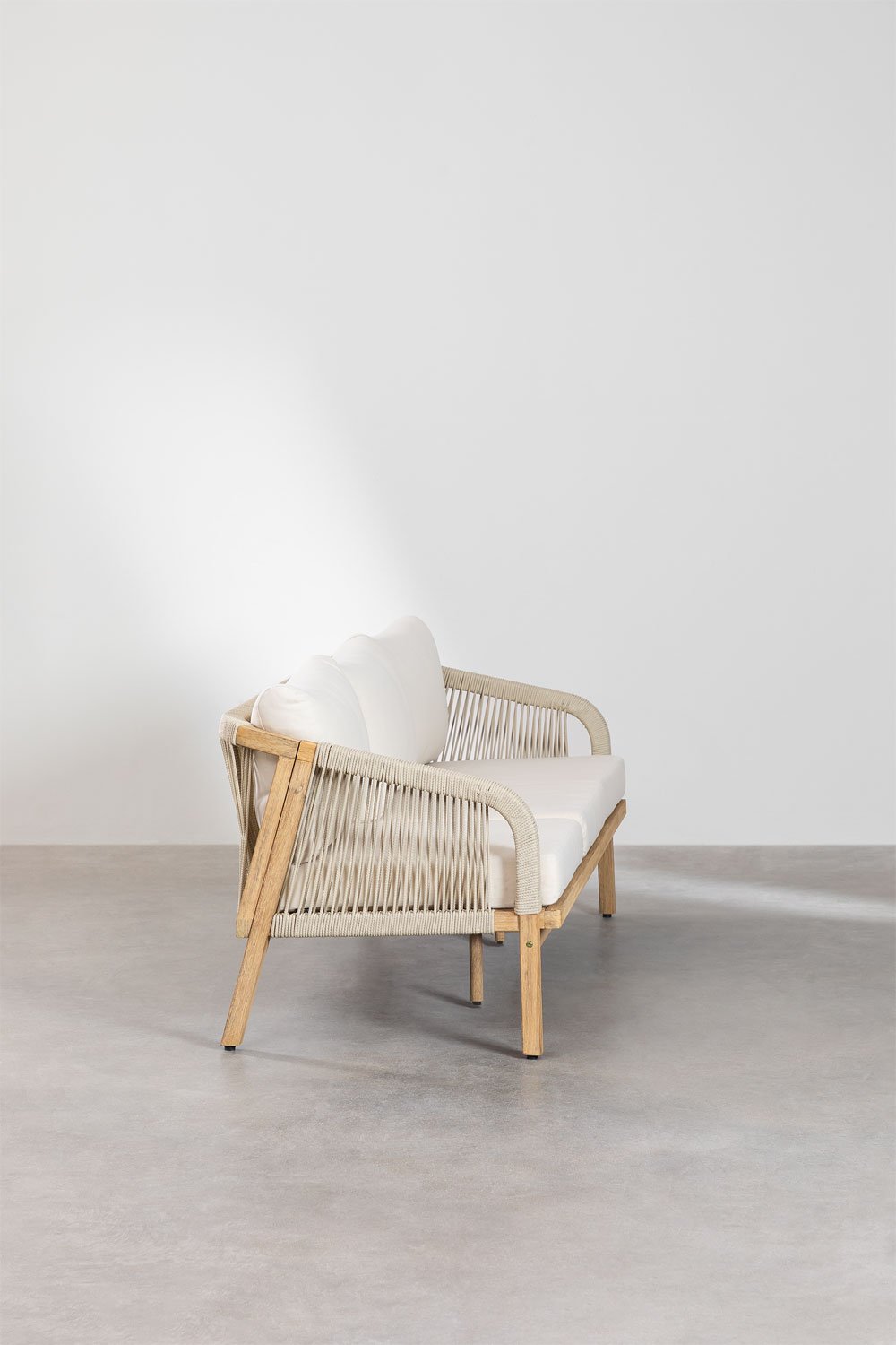 3-osobowa sofa ogrodowa z drewna akacjowego Dubai, obrazek w galerii 3