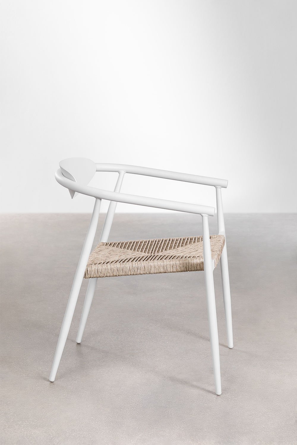 Krzesło ogrodowe Marsha z możliwością sztaplowania z podłokietnikami z aluminium i syntetycznego rattanu , obrazek w galerii 2