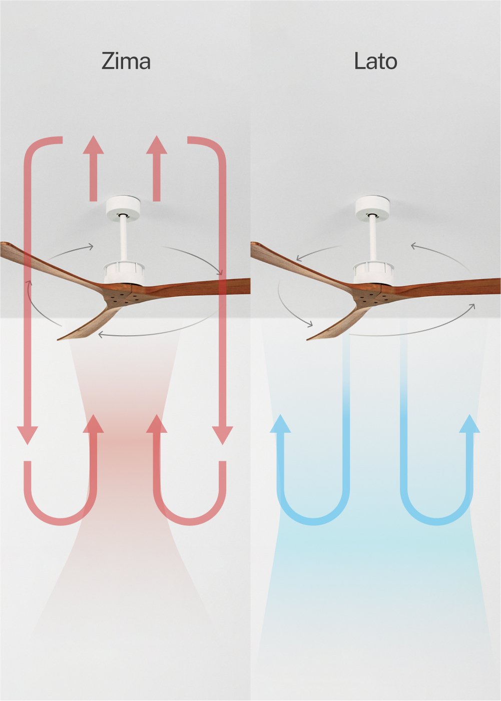 CREATE - WIND LARGE - Wentylator sufitowy 40W cichy XL Ø152 cm 100% drewna, obrazek w galerii 3