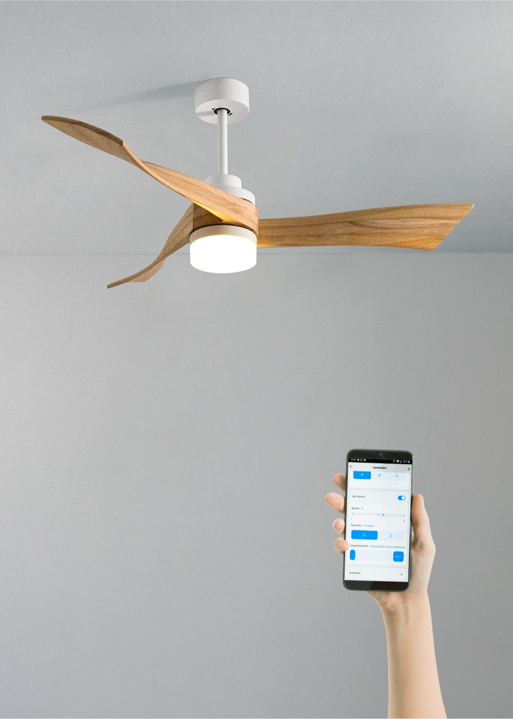 CREATE - PACK - Ceiling fan RX52-111 + Light, obrazek w galerii 1