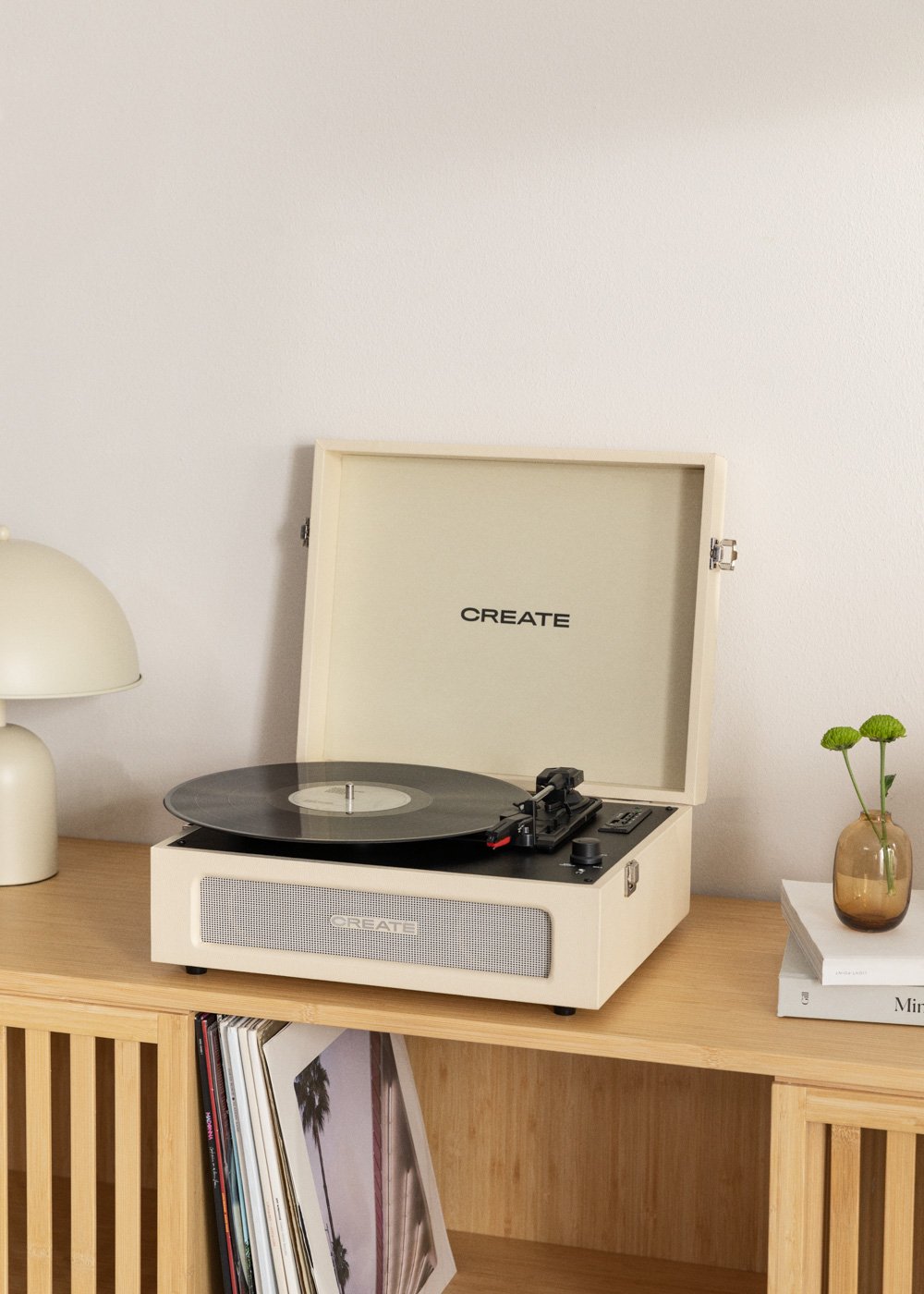 CREATE - RECORD PLAYER COMPACT - Gramofon Retro z Bluetooth, USB, MicroSD y MP3 record/player, obrazek w galerii 5