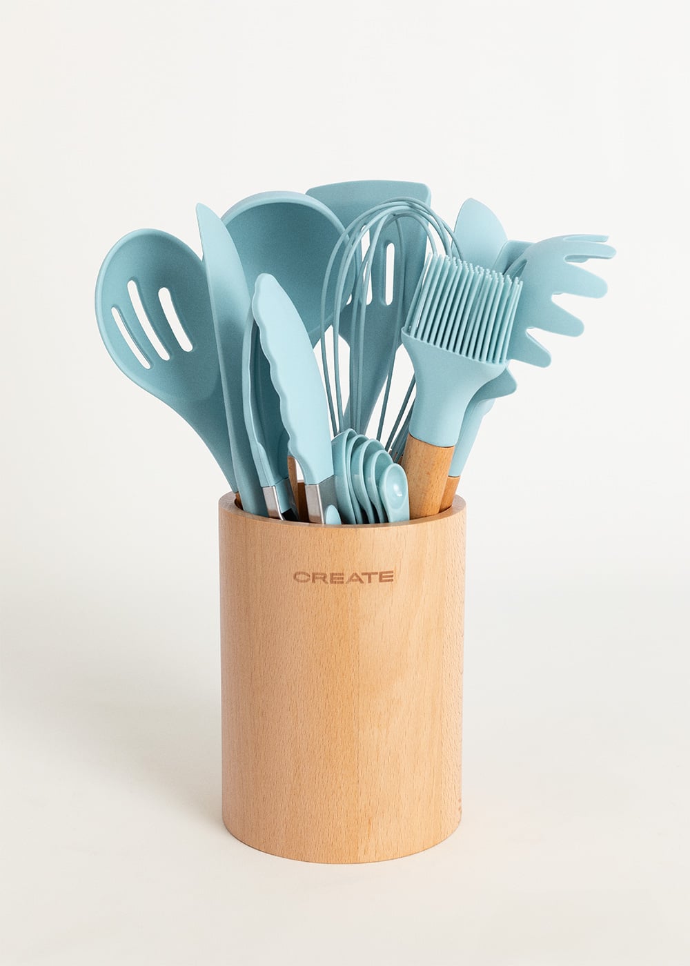 CREATE - KITCHENWARE STUDIO - Zestaw akcesoriów kuchennych wykonanych z silikonu e drewna, obrazek w galerii 1
