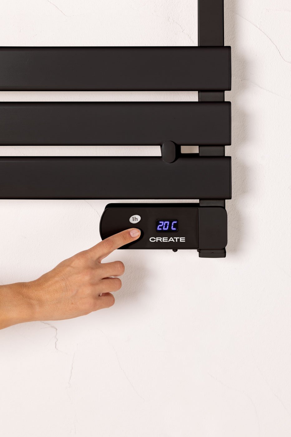 CREATE - WARM TOWEL MINI - Elektryczny wieszak na ręczniki podłogowo-ścienny 150W, obrazek w galerii 3