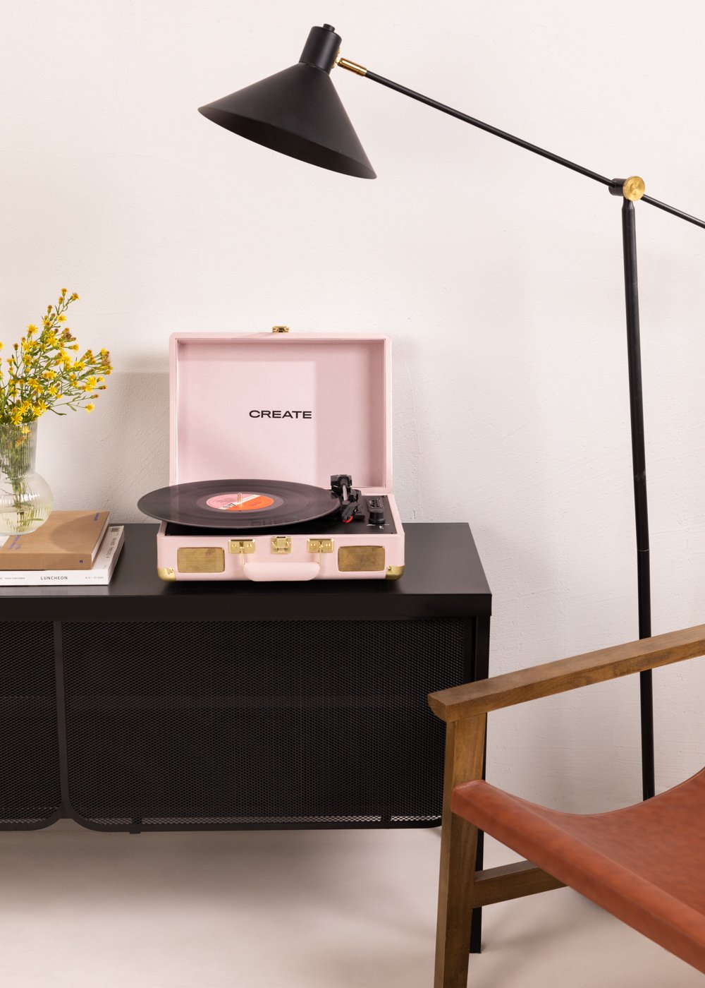 CREATE - RECORD PLAYER POP - Przenosny gramofon w formie walizki z Bluetooth USB, SD, MicroSD i MP3 , obrazek w galerii 1