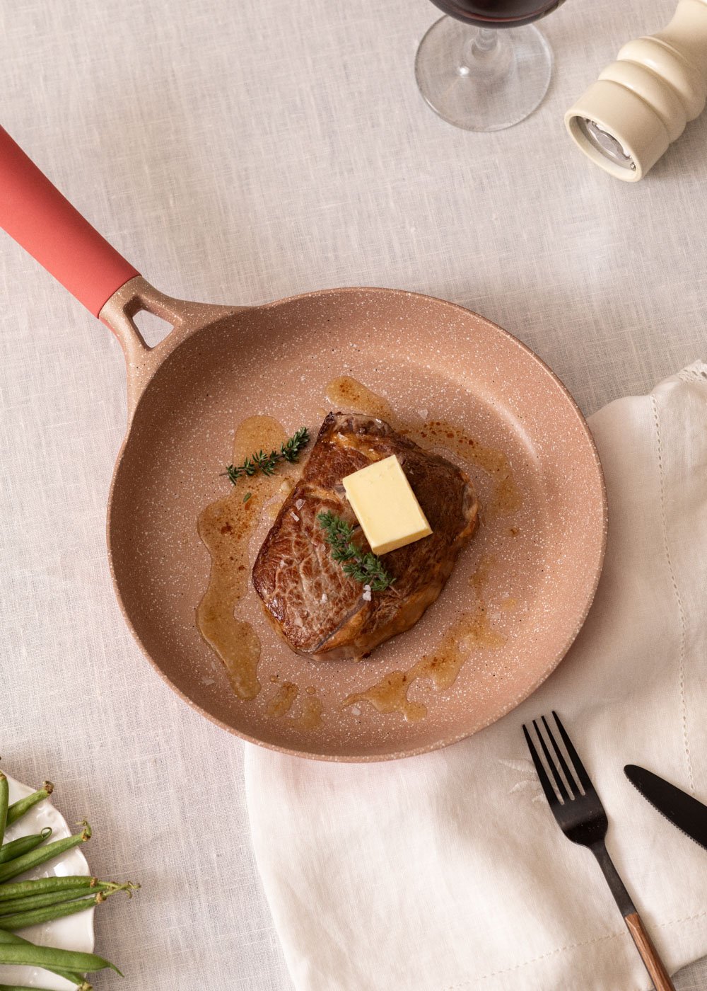 CREATE - PAN STUDIO - Sartén de aluminio fundido y asa de baquelita, obrazek w galerii 2