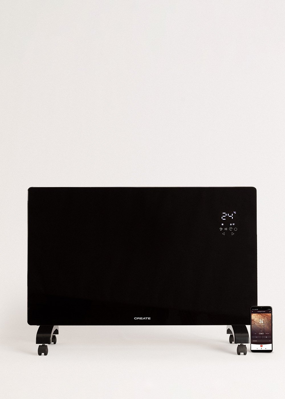 CREATE - EVERWARM GPH2000 - Szklany Grzejnik Elektryczny z Wi-Fi , obrazek w galerii 2