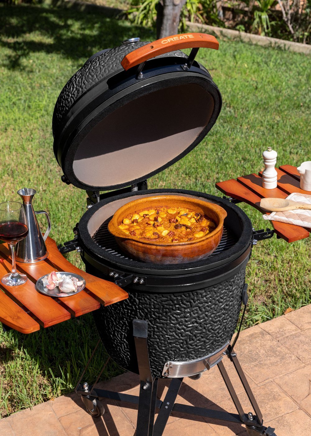 CREATE - BBQ KAMADO - Ceramiczny grill z wedzarnia, obrazek w galerii 2