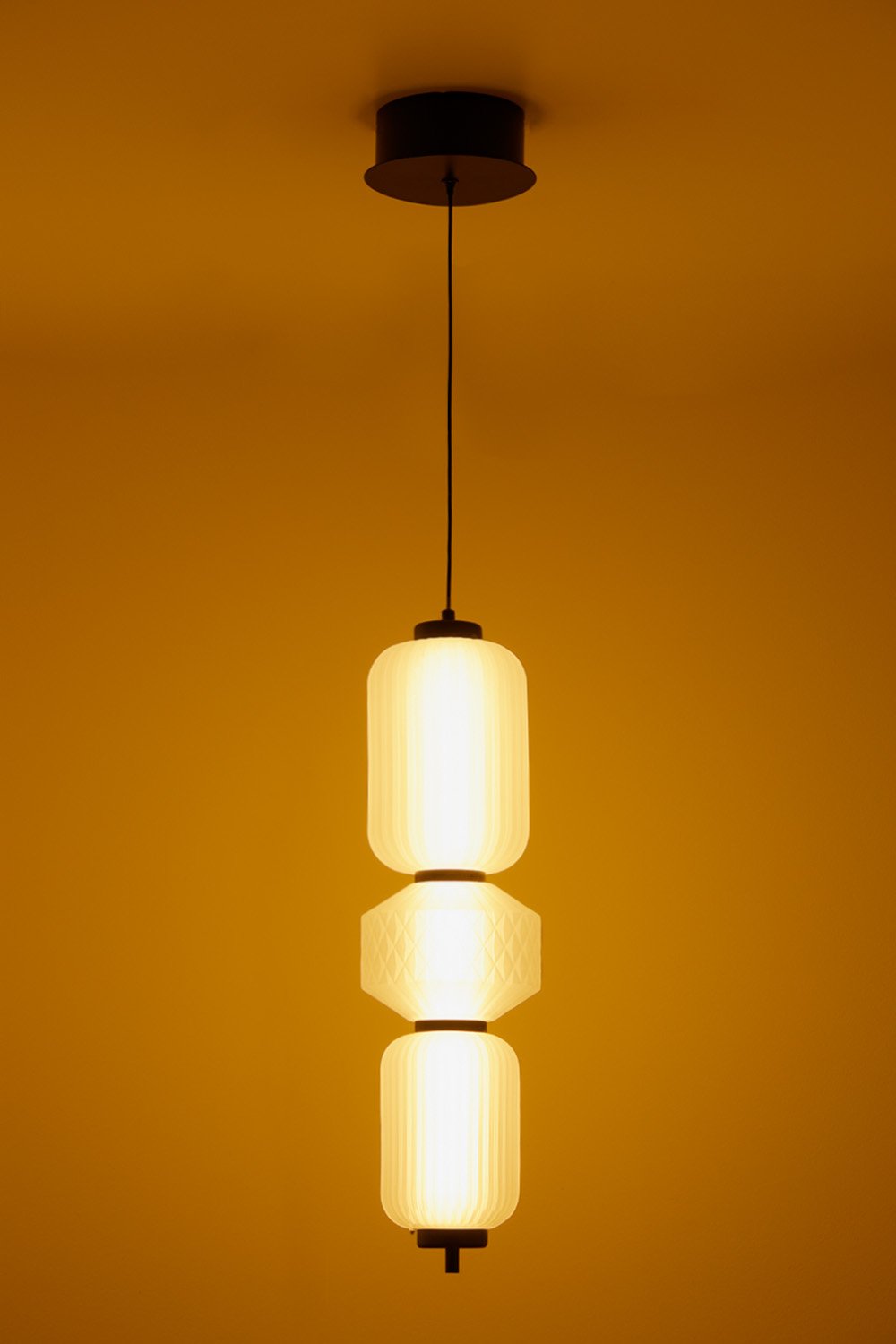 Lampa sufitowa LED Necsar z żelaza i szkła, obrazek w galerii 3