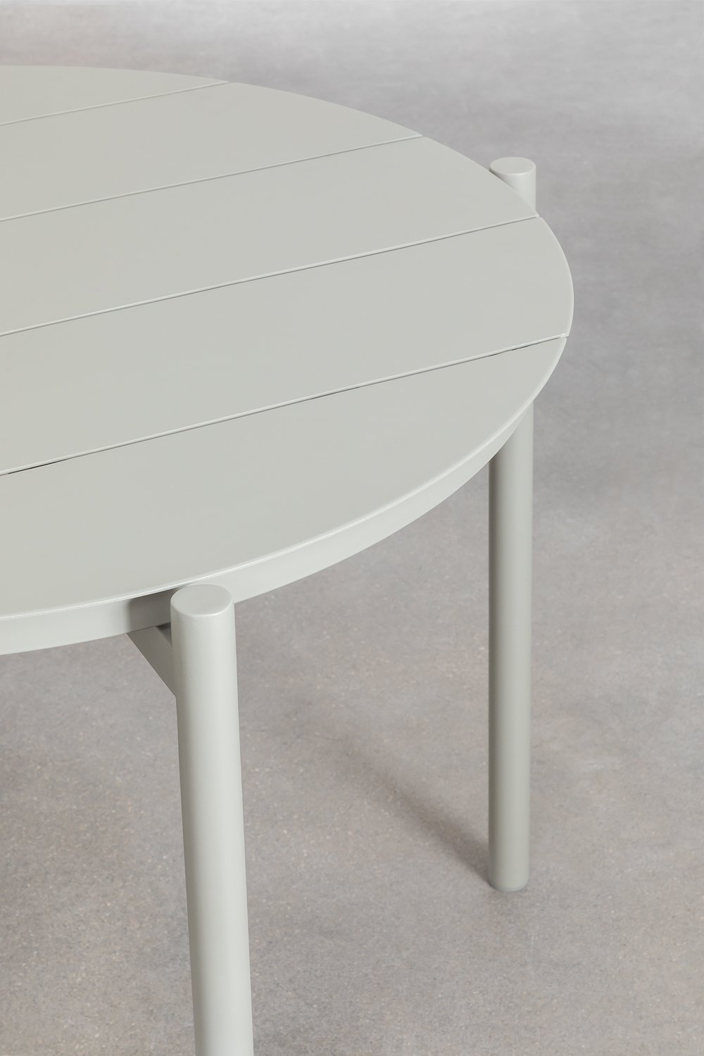 Okrągły aluminiowy stół do jadalni (ø110 cm) Elton, obrazek w galerii 2