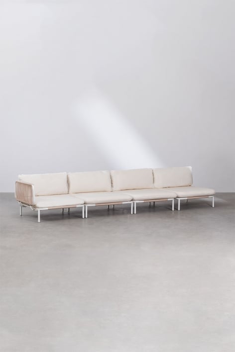 Roubly 4-częściowa narożna modułowa sofa ogrodowa