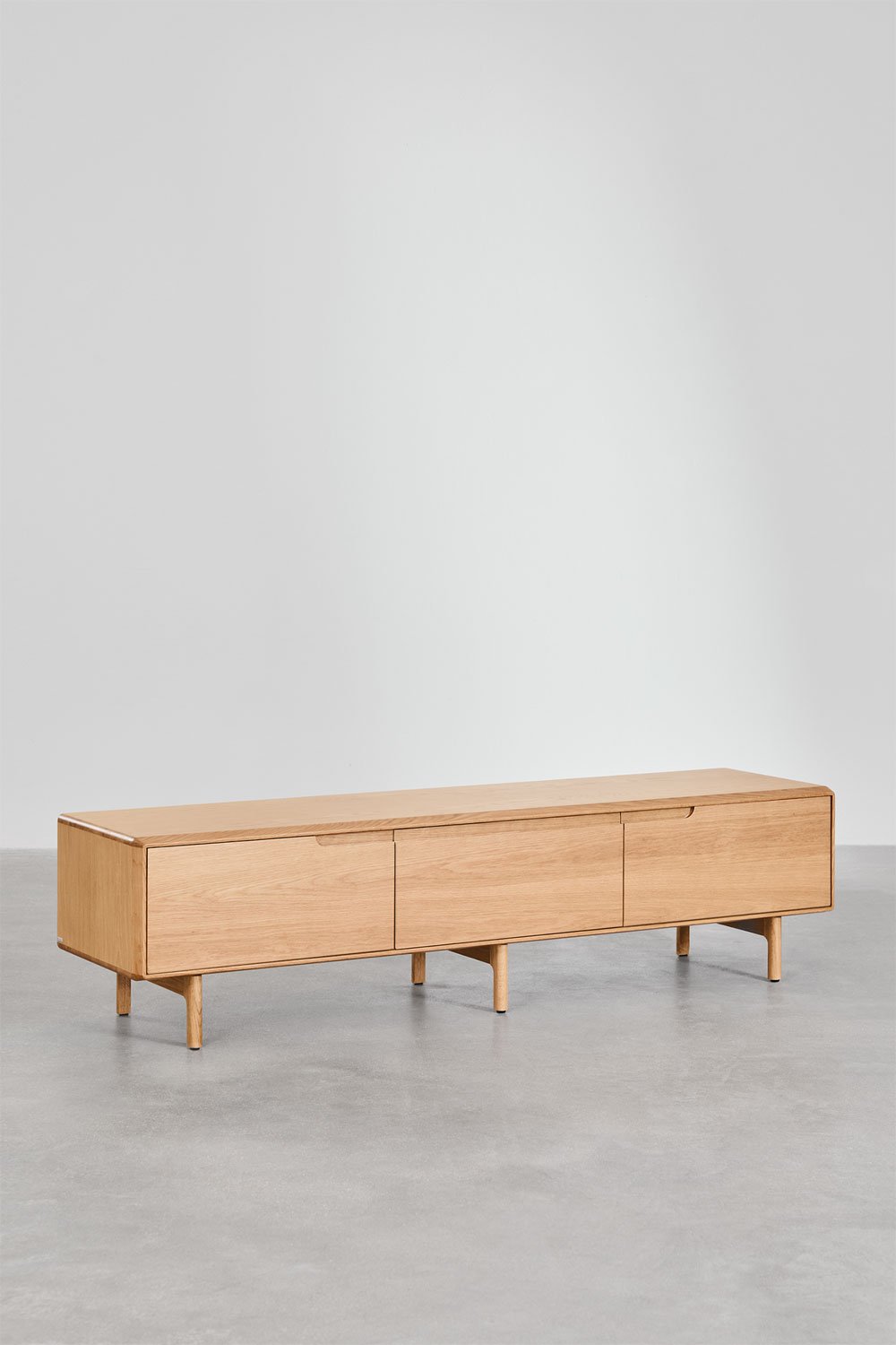 Szafka RTV 180x45 cm z drewna dębowego Treveris, obrazek w galerii 3