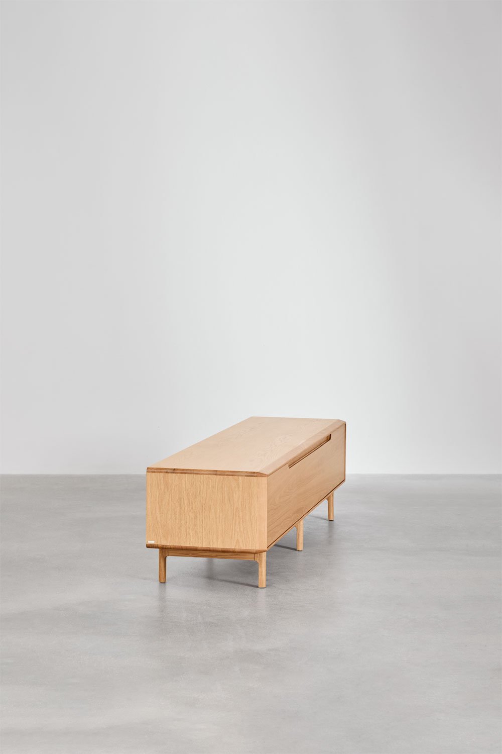 Szafka RTV 180x45 cm z drewna dębowego Treveris, obrazek w galerii 4