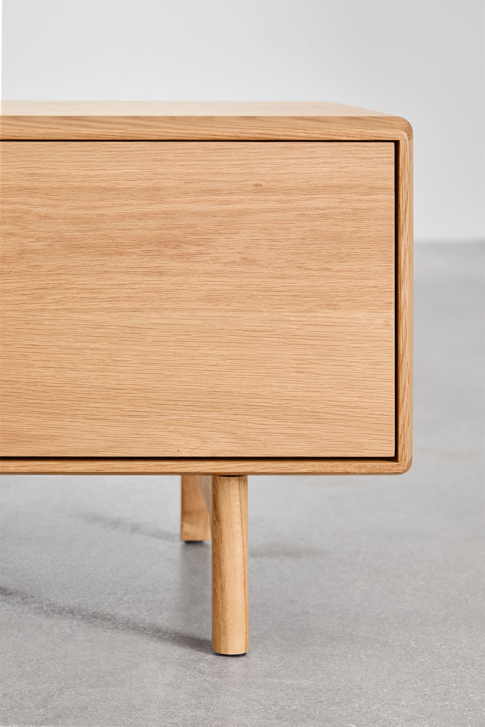 Szafka RTV 180x45 cm z drewna dębowego Treveris, obrazek w galerii 6