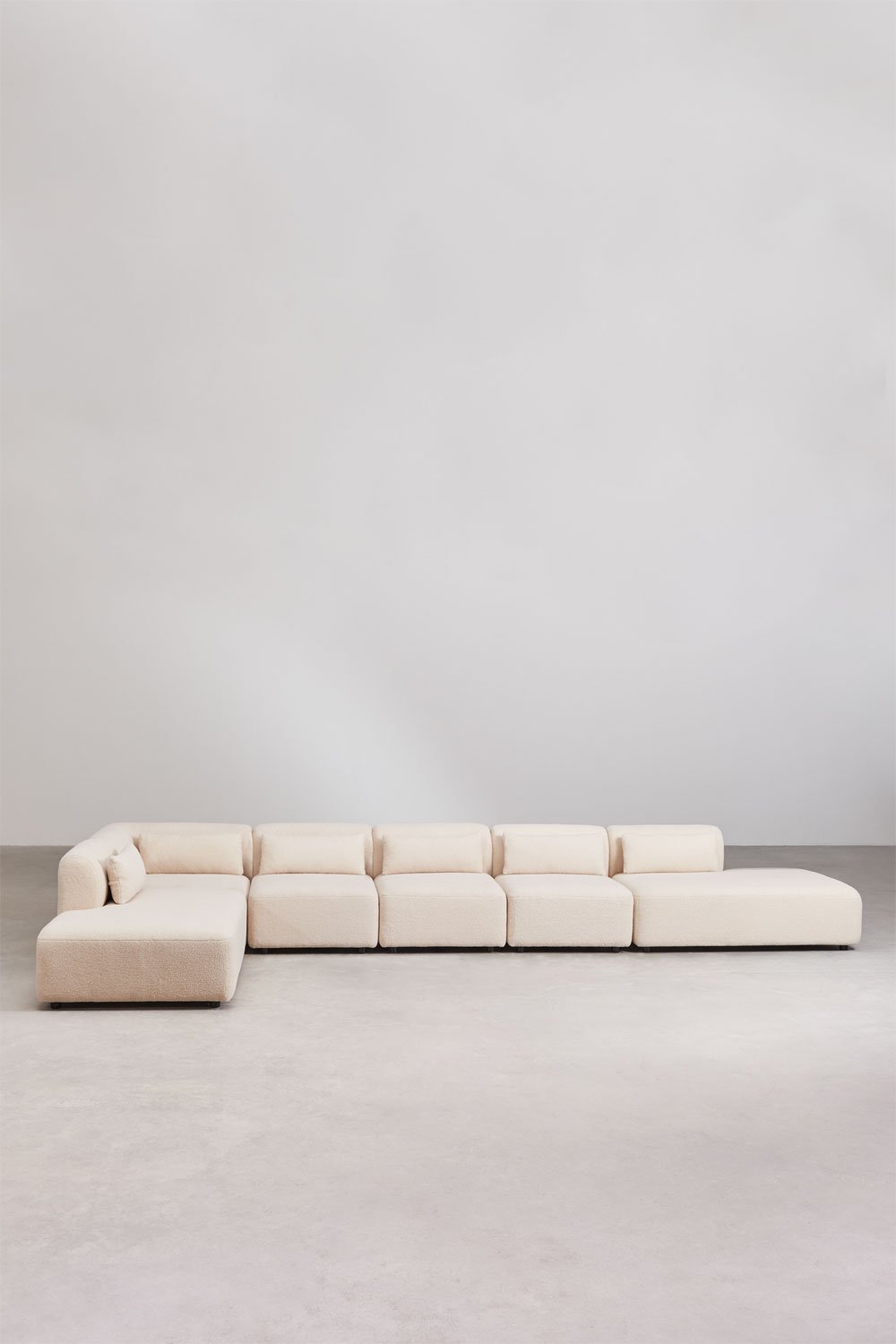 Fogler 6-częściowa narożna sofa modułowa z podwójnym szezlongiem, obrazek w galerii 4