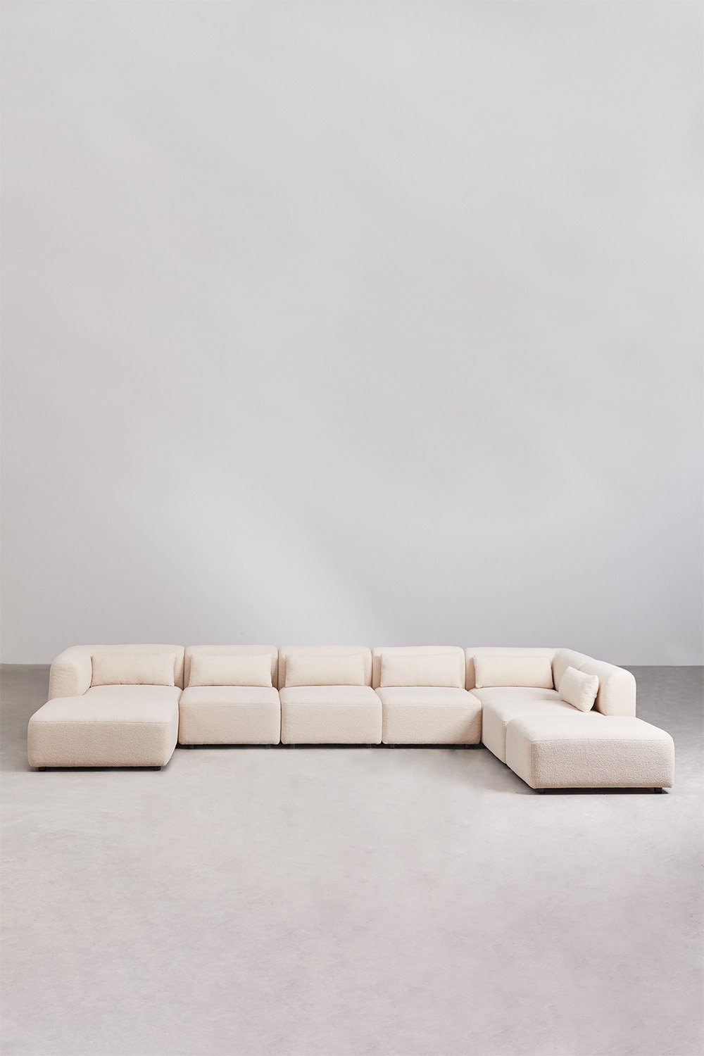 Sofa modułowy z lewym szezlongiem 6-częściowy z pufem Fogler, obrazek w galerii 3