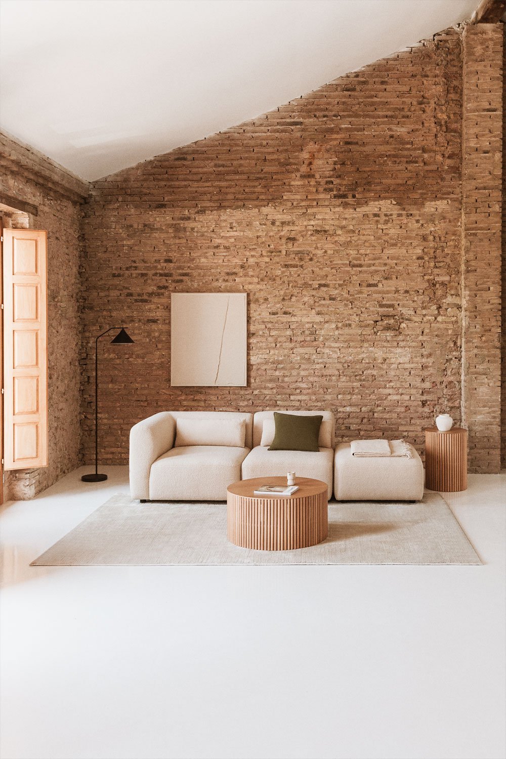 Dwuczęściowa narożnikowa sofa modułowa z pufą Fogler, obrazek w galerii 11