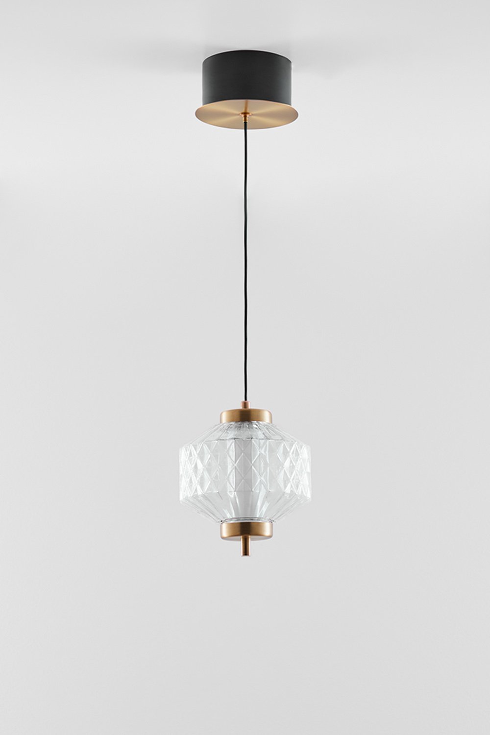 Lampa sufitowa LED z żelaza i 1 szklaną kulą Necsar, obrazek w galerii 2