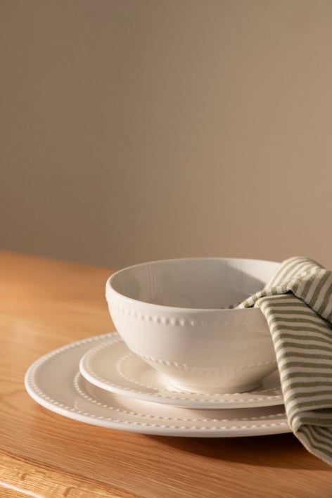 Zestaw naczyń z 12 elementów z porcelany new bone China Borela