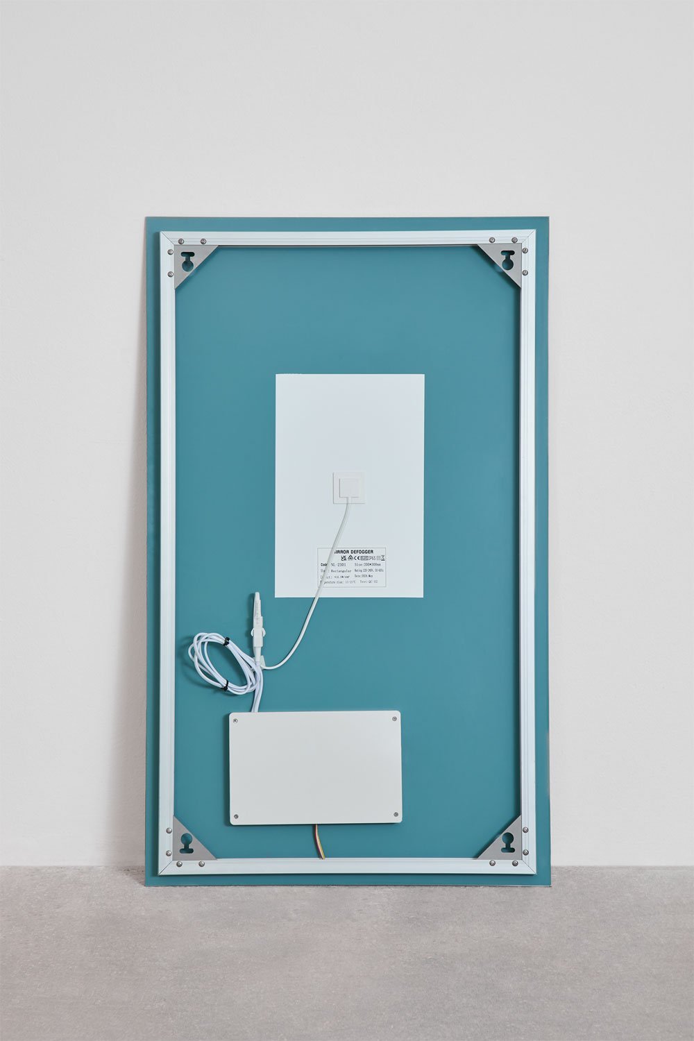 Lustro ścienne prostokątne 55x90 cm do łazienki z oświetleniem LED i funkcją przeciwmgielną Riben, obrazek w galerii 7