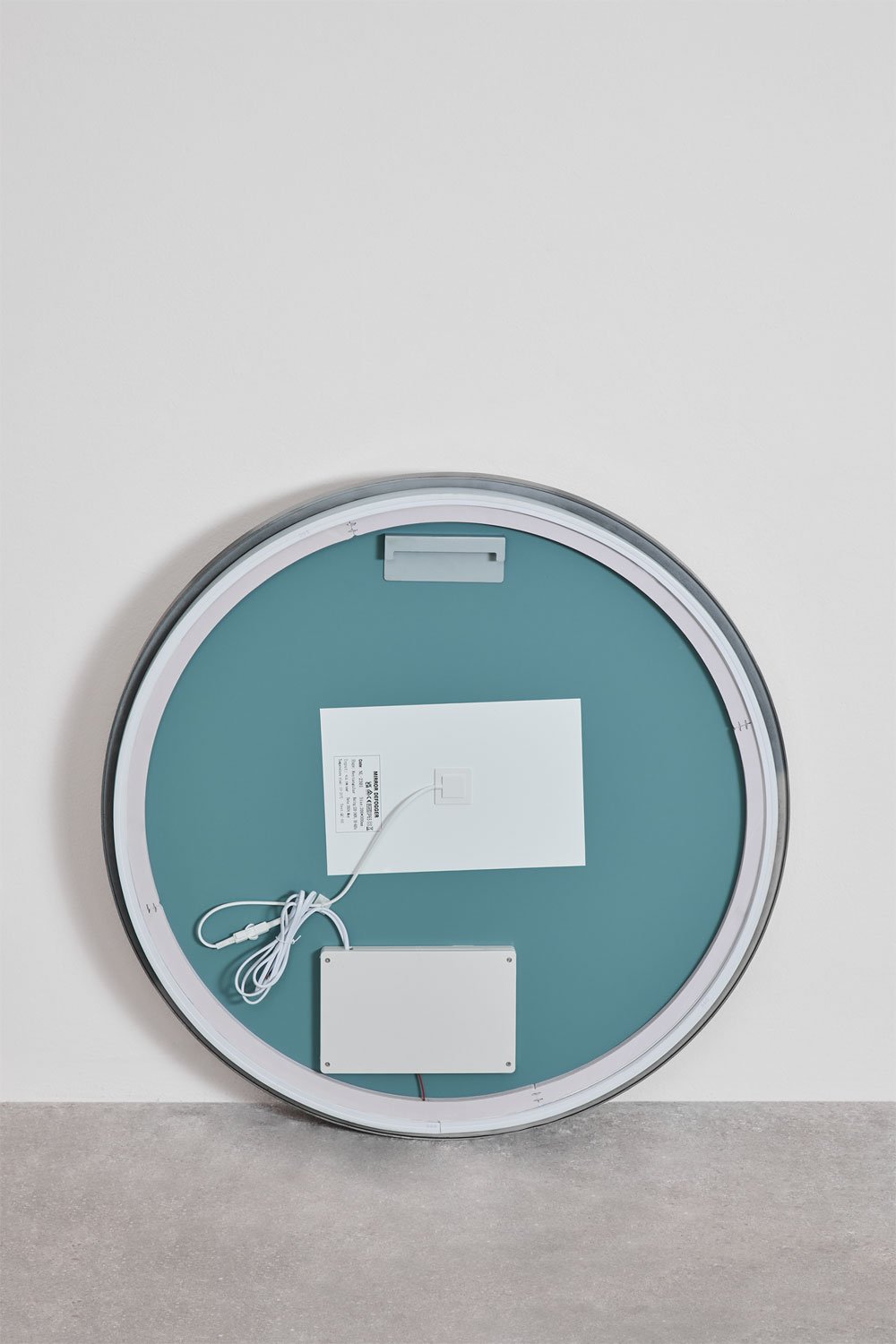 Lustro ścienne okrągłe Ø80 cm do łazienki z oświetleniem LED i funkcją przeciwmgielną Kimacs, obrazek w galerii 7