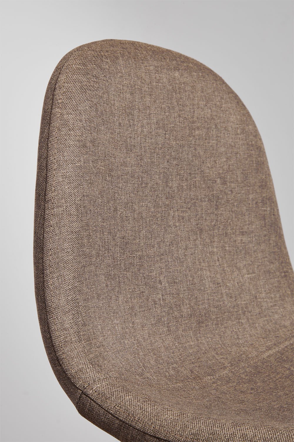 Taboret wysoki 75 cm z szarej tkaniny taupe i czarnymi nogami Glamm, obrazek w galerii 4