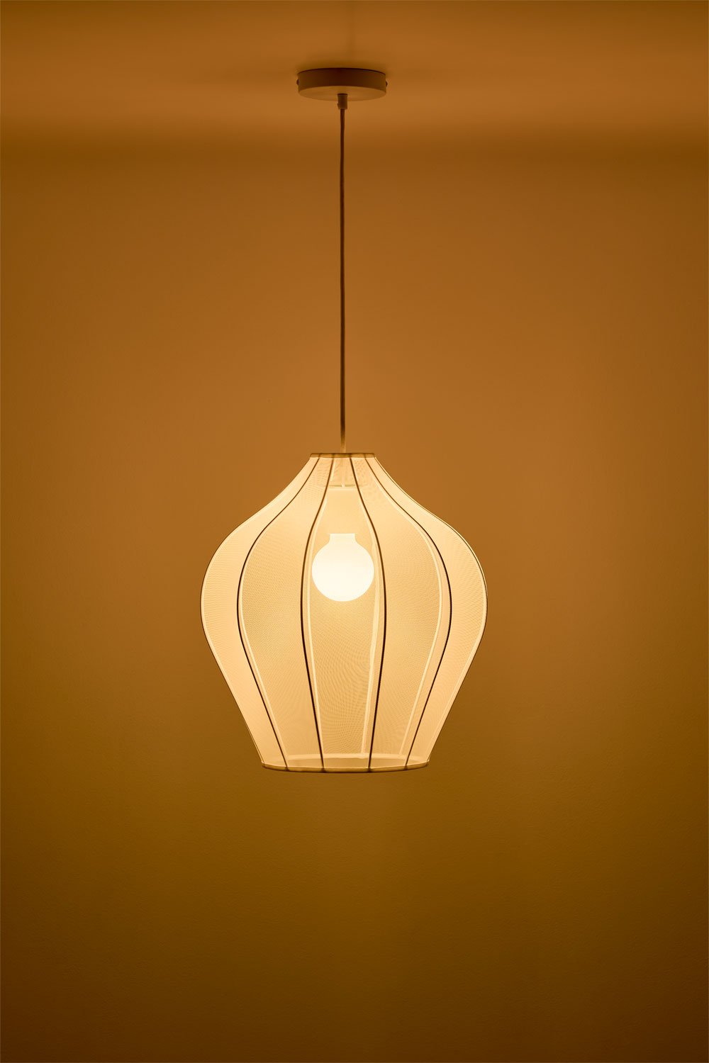 Lampa sufitowa Belisa z metalu i tkaniny, obrazek w galerii 3