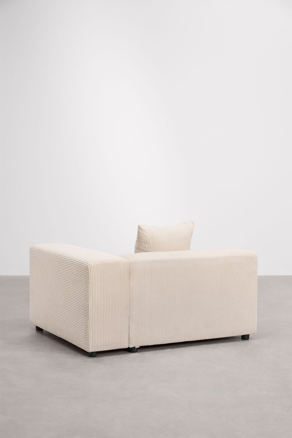 Moduł narożny prawy 135x113 cm z wysokim podłokietnikiem i poduszką do sofy modułowej Bruna, obrazek w galerii 4