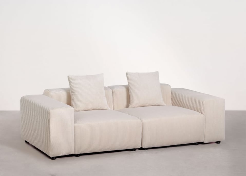 Dwuczęściowa sofa modułowa (↔︎230 cm) z niskimi podłokietnikami Bruna