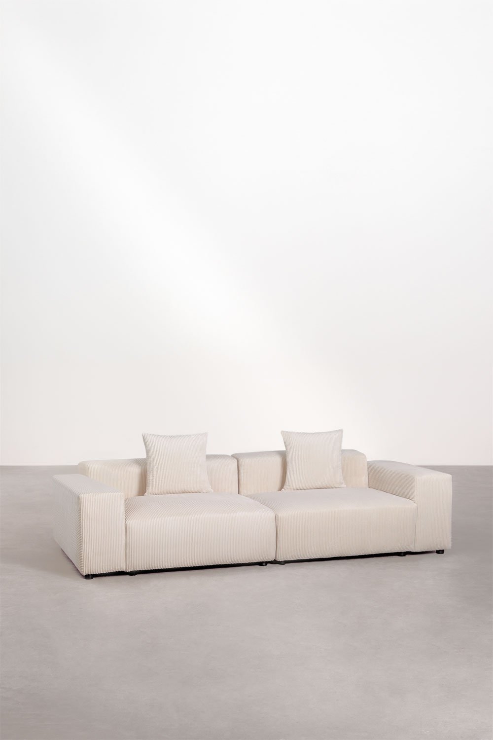 Dwuczęściowa sofa modułowa (↔︎270 cm) z niskimi podłokietnikami Bruna  , obrazek w galerii 1